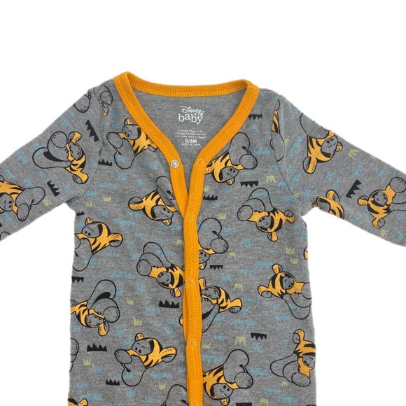 DISNEY Baby Winnie the Pooh Tigger Grey Orange Sleep and Play Size 3/6M - Picture 6 of 11